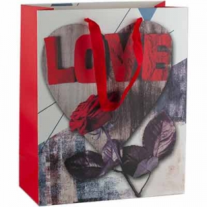 Пакет подарочный бумажный 26*32см I love you 2-313 Без бренда