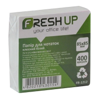 Папір для нотаток 85*85мм 400арк клеєний білий Fresh Up FR-1212