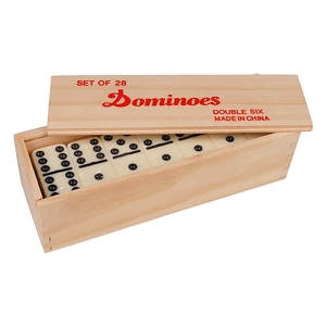 Игра Домино в деревянной коробке 15.5*4*5,5см 4006D