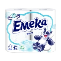 Туалетная бумага 4шт 3х слой. White EMEKA 5210