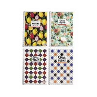 Книга для записей А4 80л, пруж, глянц.ламинация 10В-001