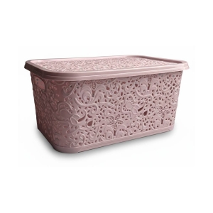 Корзина с крышкой 22л ажурная