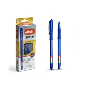 Ручка кулькова синя 0,7мм 12шт/уп Ellott Super ET2208-12