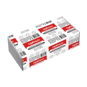 Полотенца бумажные 160шт V-образные серые макулатурные OPTIMUM (25шт/ящ) 4419, 0827