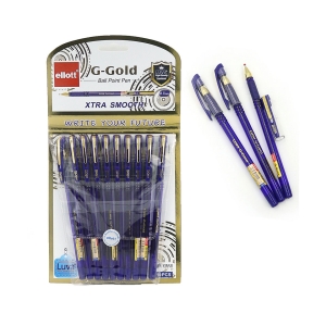 Ручка кулькова синя 0,7мм 10шт/уп Ellott G-Gold ET-390