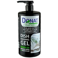 Засіб для миття посуду 1л Сода + Біла глина Donat 819746