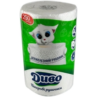 Рушники паперові 1шт 250відр. двошарові Диво 8464