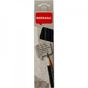 Карандаш чернографитный 6шт заостренный Nataraj Architect 201219003