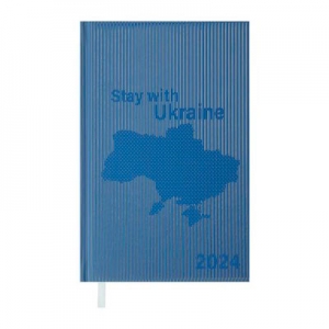 Ежедневник А6, датированный 2024, голубой, ВМ.2576-14.