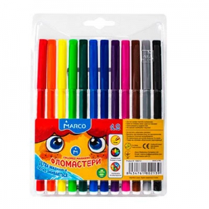 Фломастеры 12цв Marco Super Washable 1690-12FM