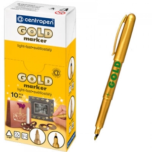Маркер перманентний 1мм золотий Centropen Gold 2670/12