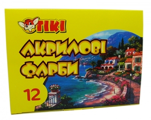 Фарби акрилові 12 кол ТІКІ к/уп 120мл 50117-ТК