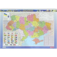 Політико-адміністративна карта України М1:2 500 000  ламінована 66х47 см 1586 5665